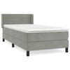 3130997 vidaXL Divan-lit Et Matelas Gris Clair 90x200 Cm Velours