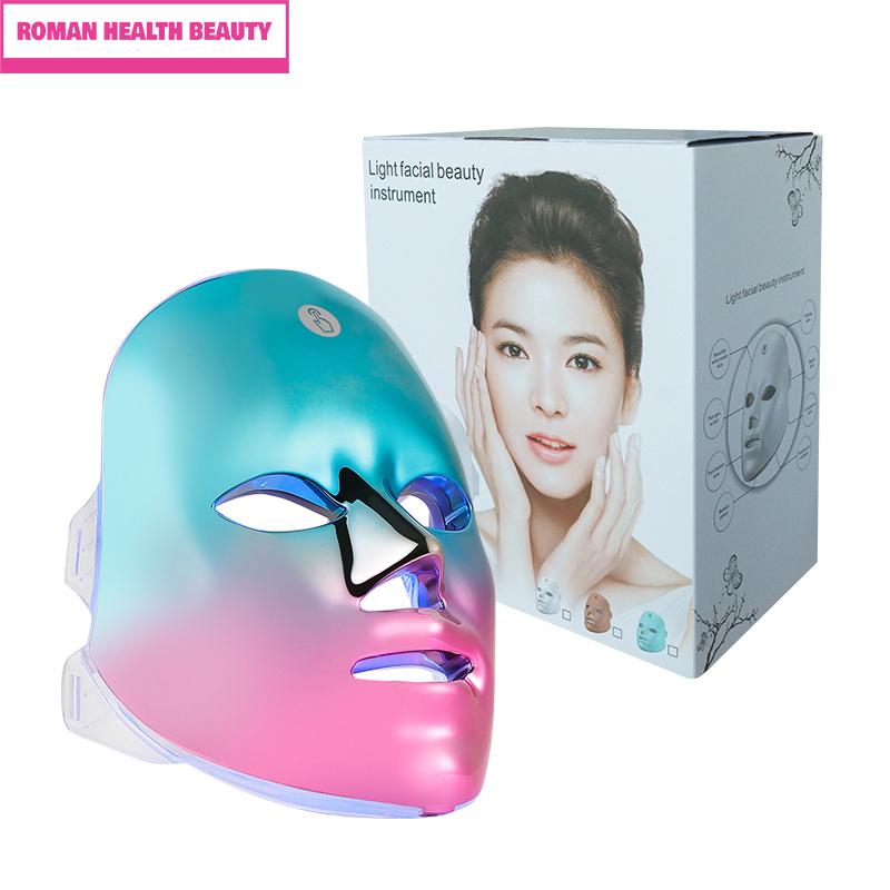 Premium 7 Colors LED Beauty Mask 600mAh Wireless Photon Facial Mask Machine Therapy Acne Anti Aging Skin Tightening Lifting Tool