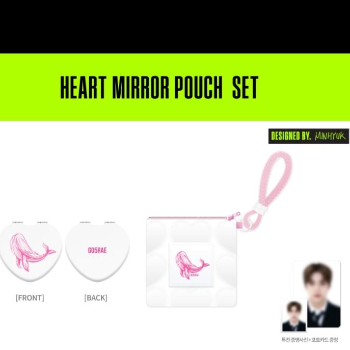 2025 MONSTA X CONNECT X Официальный MD Набор косметичек-зеркал Heart MINHYUK