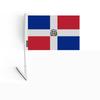 Drapeau Adhésif - République Dominicaine - 14 X 21 Cm - Polyester - Léger - Recto/verso