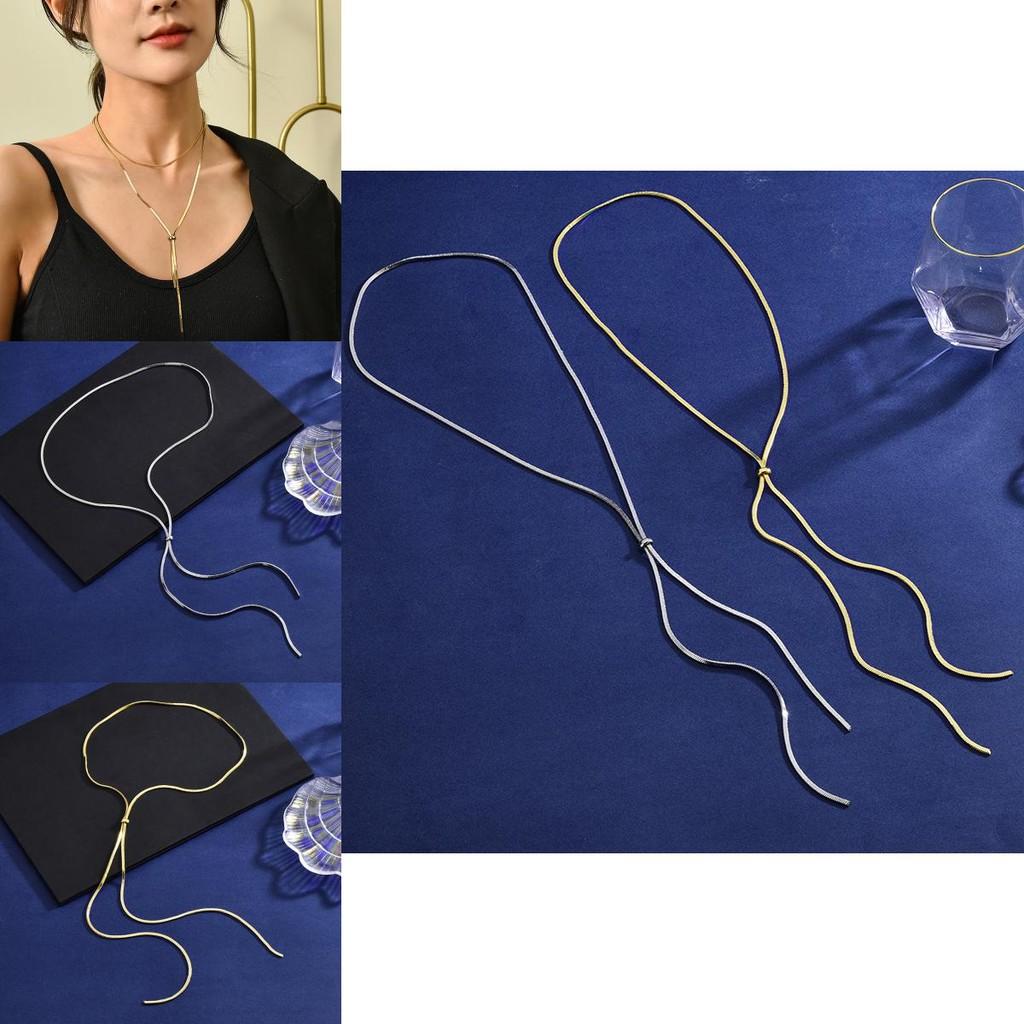 Потрясающее модное ожерелье-цепочка «змейка» из титановой стали 2022 года для женщин