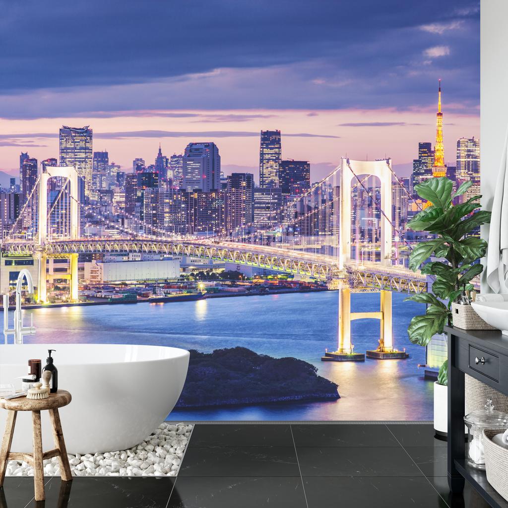 Photomural Rainbow Bridge In Tokyo  Non-Woven 104x70.5