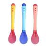 1 Pcs New Baby Silicon Spoon Baby Safety Temperature Sensing Kids Children Flatware Feeding Spoons Table Supplies