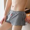 Men's Trendy Plaid Cotton Boxer Briefs - Loose Fit, Youthful Style, Plus Size Available
