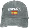 Espana Флаг Испании Испанские джинсовые шляпы для мужчин и женщин Бейсболки Casquette Denim для взрослых Унисекс Четыре сезона Повседневный