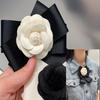 Korean Fabric Camellia Bow Brooch College Style Corsage Women Mourning Brooch Suit Shirt Collar Pins Necktie Jewelry