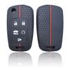 Силиконовый защитный чехол для автомобильного ключа Chevrolet — совместимость с трансграничной перевозкой, складная конструкция, 5 кнопок.