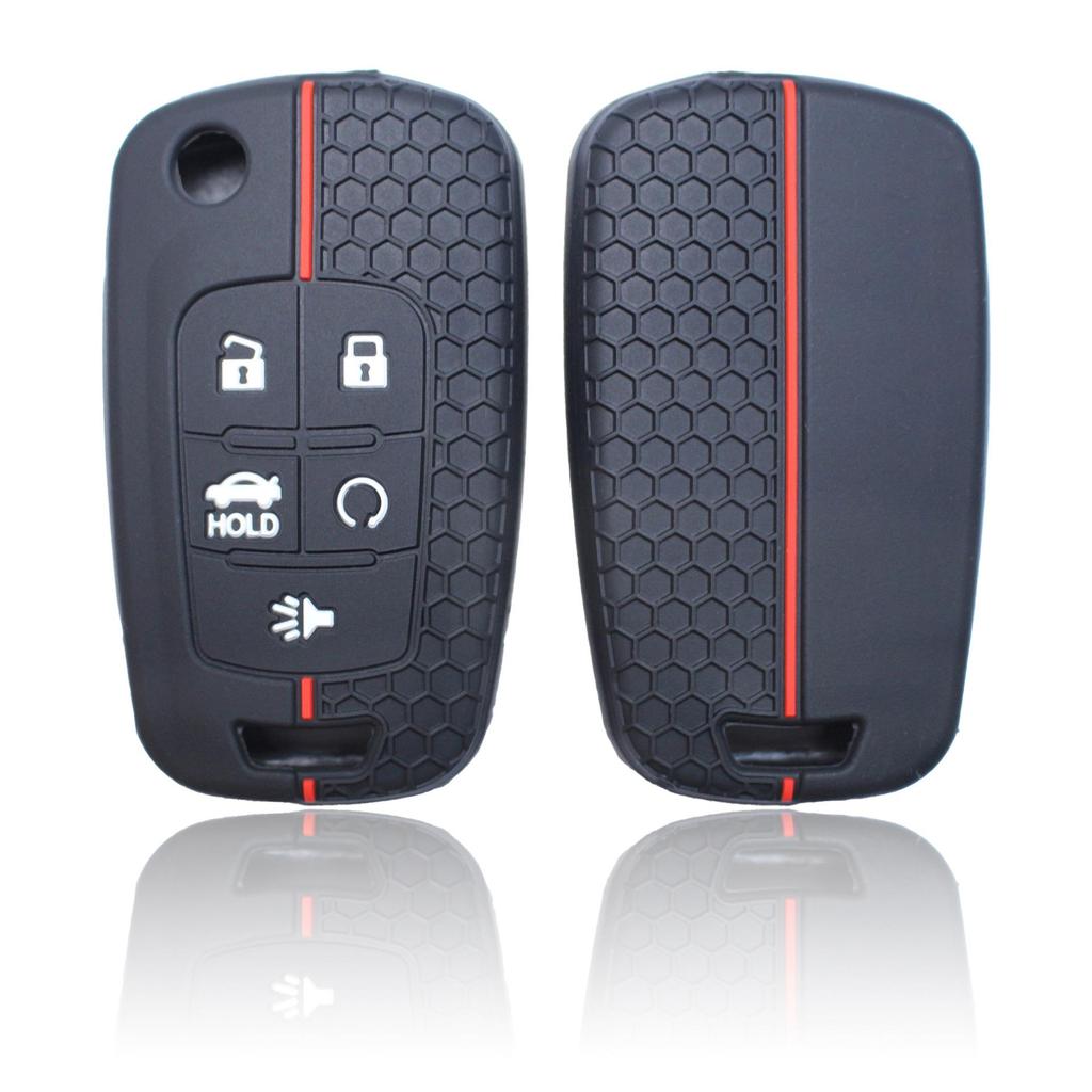 Силиконовый защитный чехол для автомобильного ключа Chevrolet — совместимость с трансграничной перевозкой, складная конструкция, 5 кнопок.