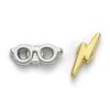 Harry Potter Stud Earring Set Time Turner, Chocolate Frog, Glasses & Lightning Bolt