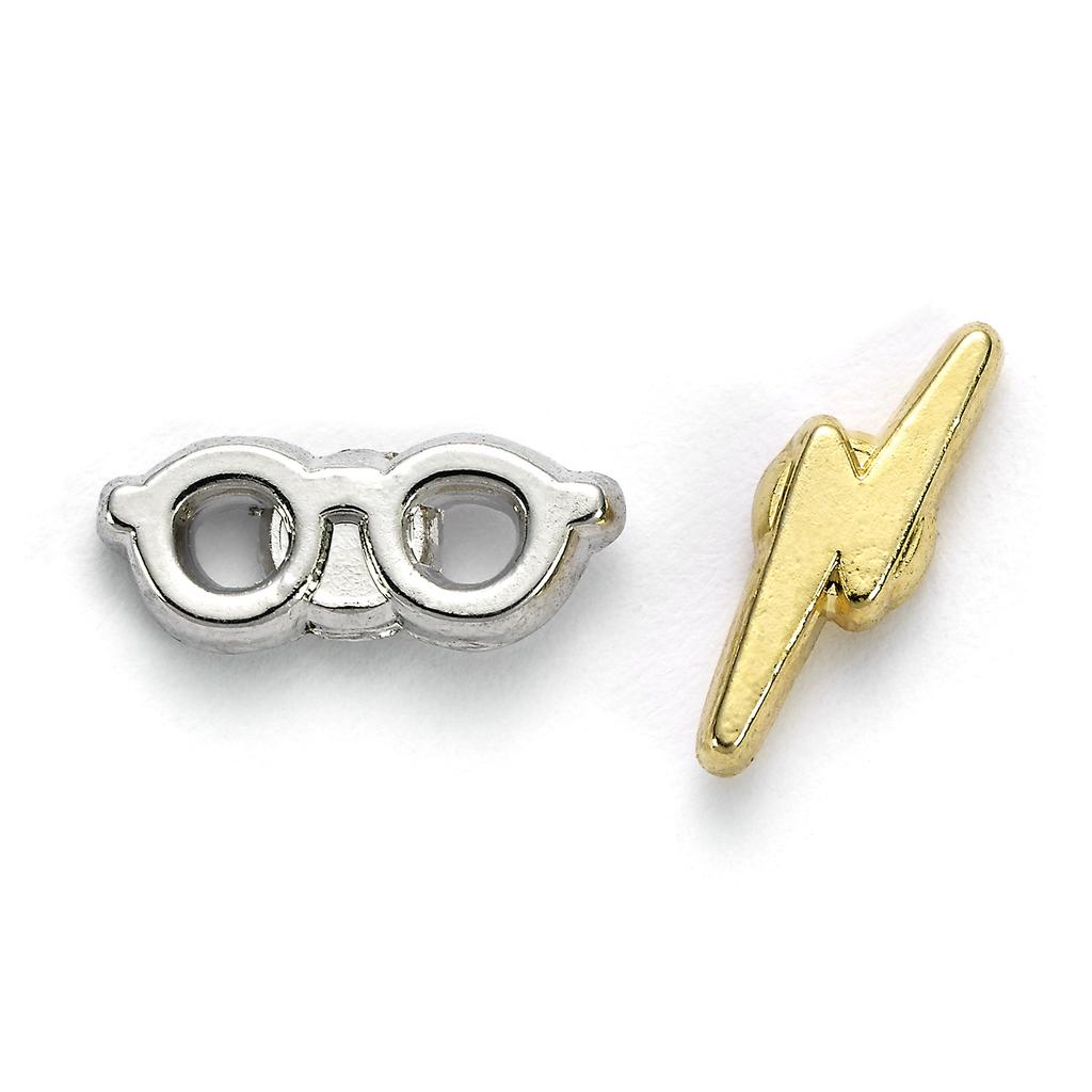 Harry Potter Stud Earring Set Time Turner, Chocolate Frog, Glasses & Lightning Bolt
