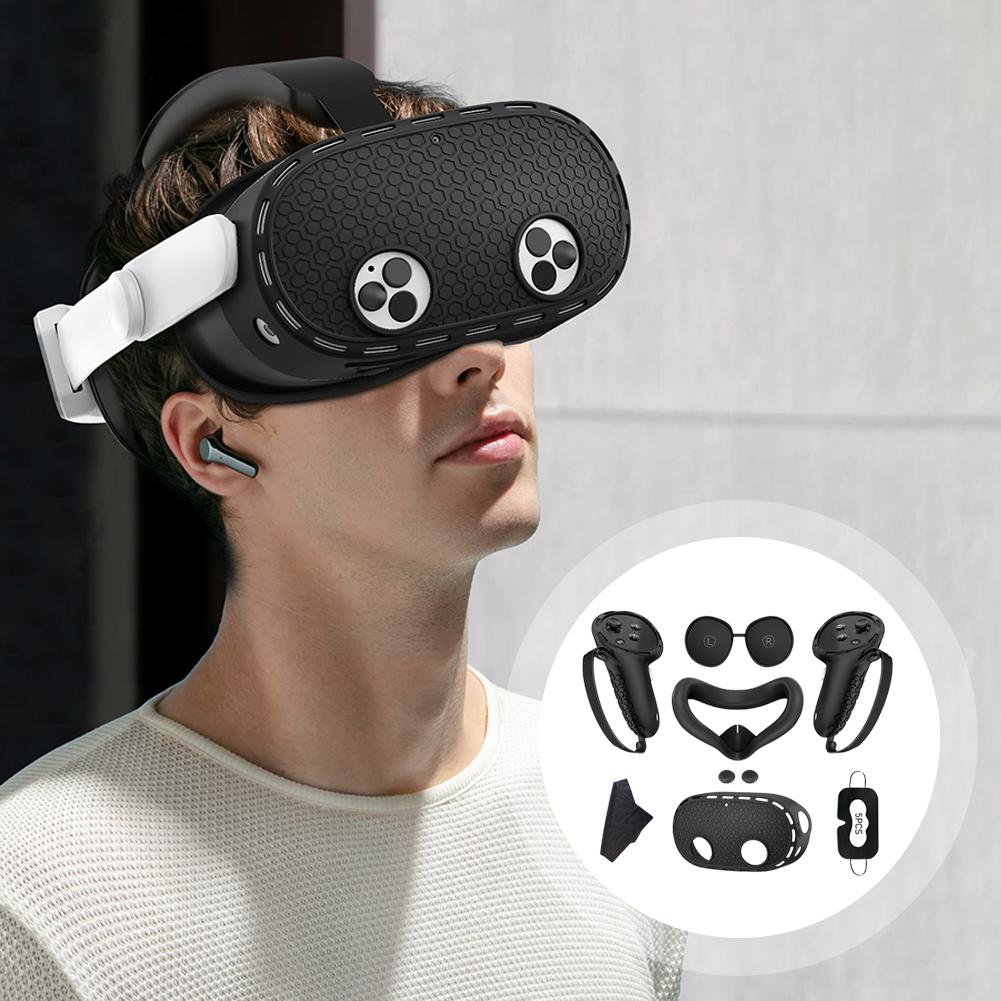 Protective Cover Controller Grips VR Shell Cover VR Silicone Case Face Cover Lens Cover for Meta Quest 3S