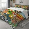 3 шт. Итальянский мультяшный комплект постельного белья Brainrot Crew - Устойчивый к складкам, не выцветающий, можно стирать в машине, легкий, для всех сезонов