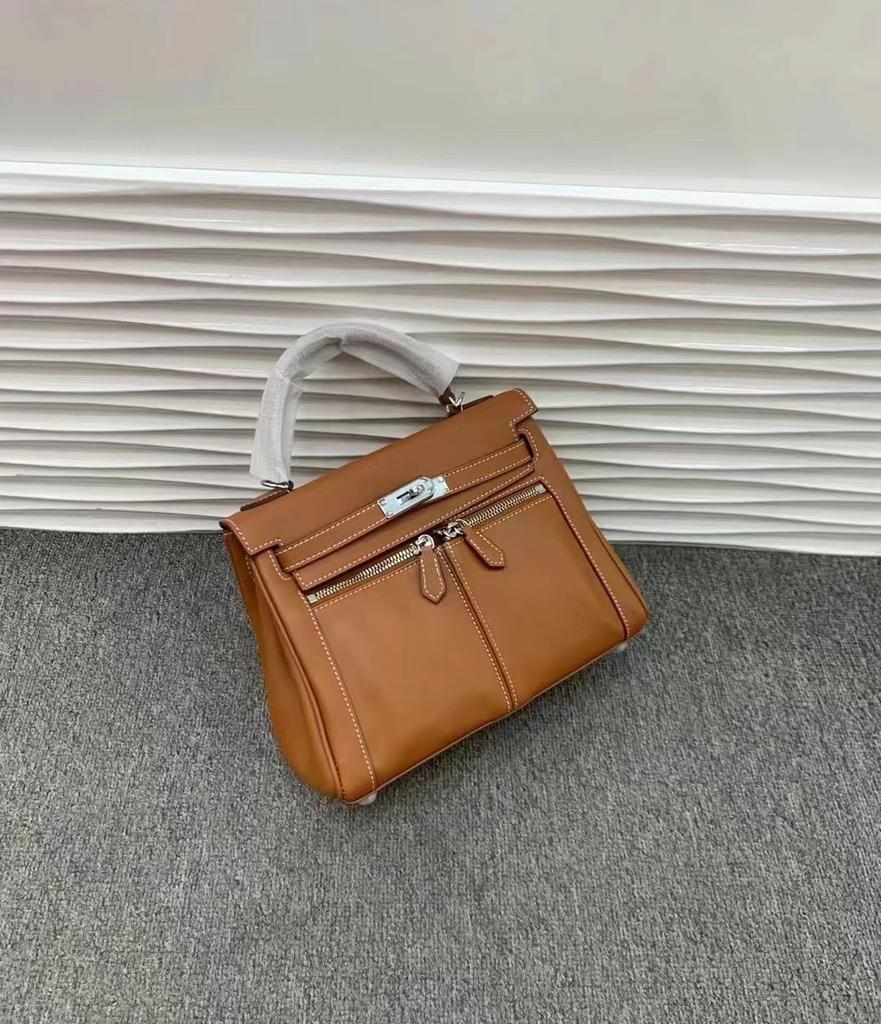 Новая сумка Swift Cowhide Retro с двумя карманами на молнии из натуральной кожи с большой вместимостью для поездок на работу через плечо