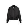 Solid Color Baseball Collar Zip Long Sleeve Jacket Men Jacket Black 05070304800-33