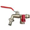 1/2'' Double Head Water Faucet Garden Irrigation Garden Watering Valve Switch Washing Machine Accessory Thread Alloy Sink Tap