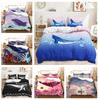 3D Whale Bedding Set Single Bed Double Bed Pillowcase 2/3pcs Marine Animal Soft Cover Boy and Girl Gift Microfiber
