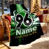 Custom Name Personalized Hannover 96 Football Print Blanket, Home Decor, Bedroom, Sofa, Camping, Couch, Gifts for Birthday Christmas
