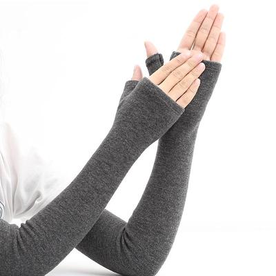 Женские и мужские очень длинные кашемировые согревающие руки и налокотники