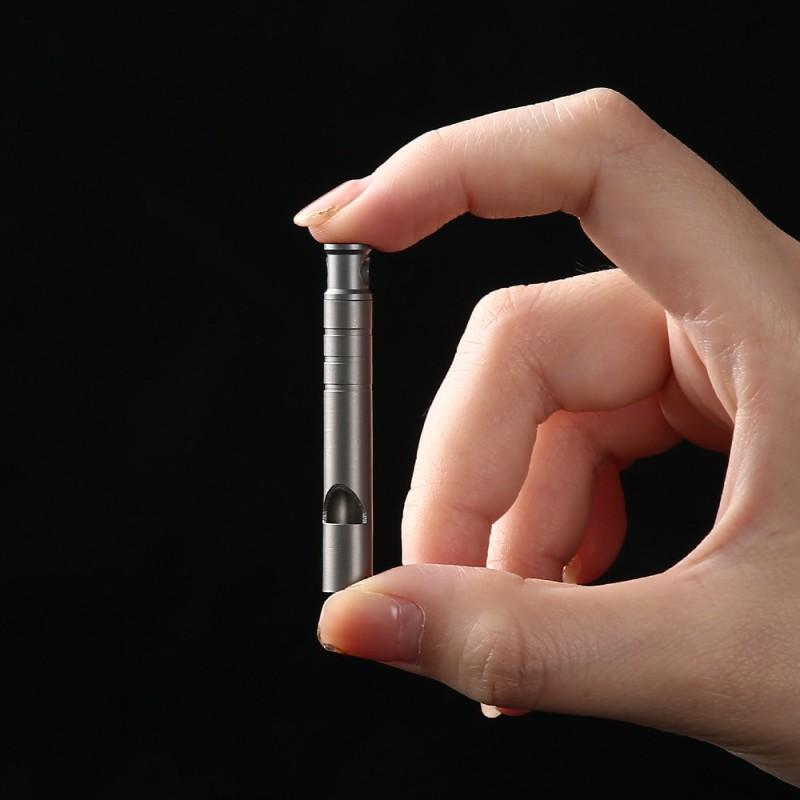 Titanium Survival Whistle EDC Outdoor Camping Emergency Signal Tool High Decibel Safety
