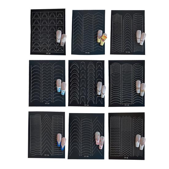 Yousheng 3/6/7/8/9/10 Sheets Nail Art Sticker Self-adhesive Halloween Christmas Butterfly Love Heart Women Fake Nail Decoration Decal