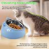 Raised Cat Food Bowl 15-degree Tilted Elevated Pet Feeder Bowl Anti Spill Stainless Steel Pet Food Dish for Dogs And Cats To Protect Pet's Spine