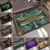 Dragonfly Print Non-Slip Door Mat Modern Entrance Carpet Rug For Home Decoration Durable Indoor Outdoor Use Easy Clean Fashion