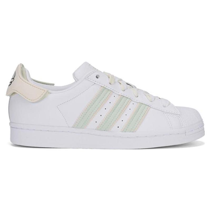Adidas Оригинальные кроссовки Superstar 'Бело-зеленые' женские H03728