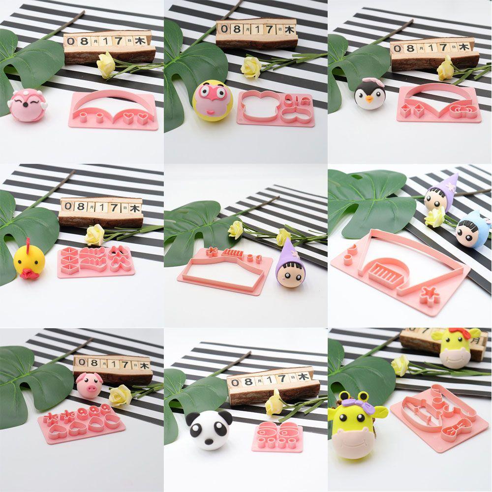 Plastic Cooking Supplementary Pasta Mould Set Food Moulds Cute Cartoon Dough Steamed Buns