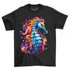 Sea Horse Paint Drip Design - Funny and Stylish! Unisex Printed T-Shirt That Screa