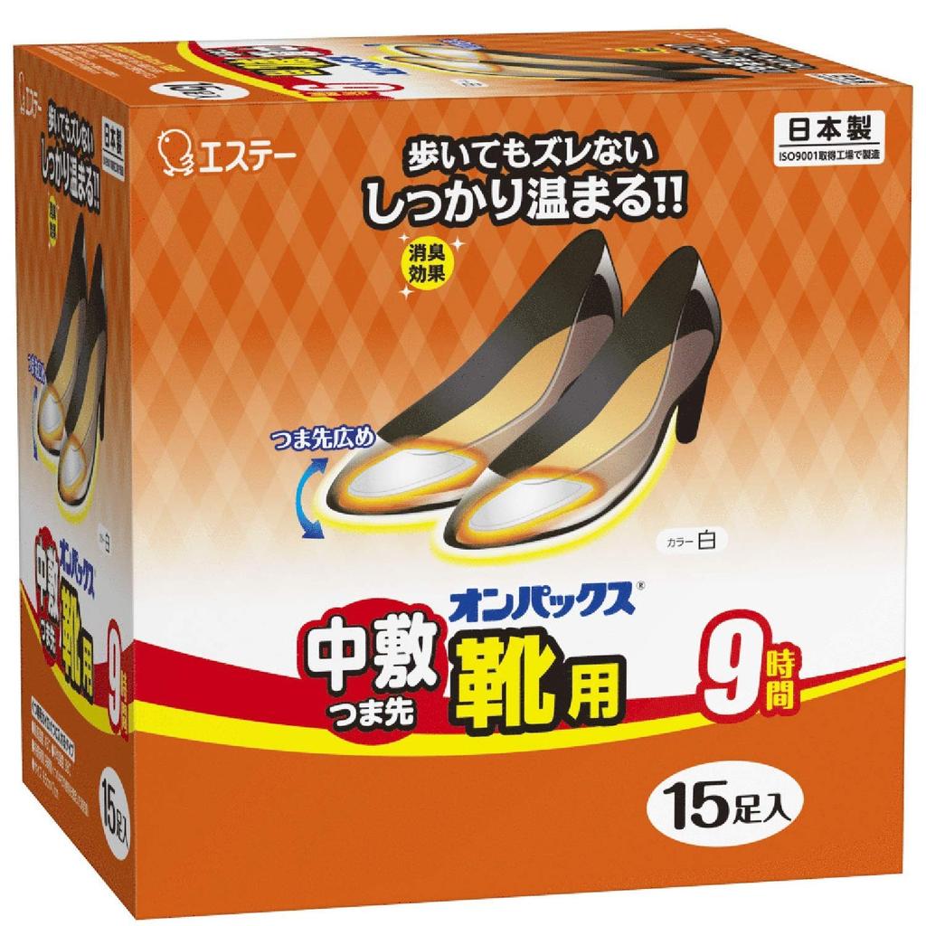 Onpax Shoe 15 Pairs In 9 White X 7cm [Bulk Purchase] Warmer, [Made Japan/Duration Approx. Hours] [x6 Pieces] 9.5cm
