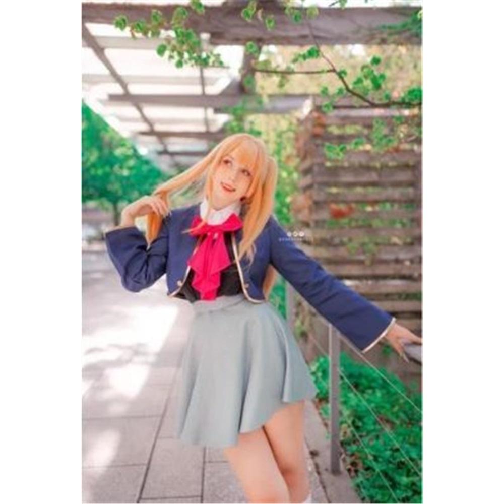 Аниме Oshi No Ko Ruby Hoshino Kana Arima Косплей Костюм Синяя школьная форма Карнавальный костюм Полный комплект Ruby Косплей