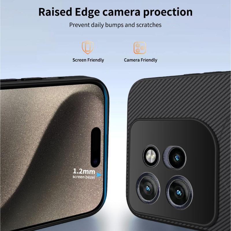 For Motorola Edge 60 Neo 5G/Edge 50 Neo 5G Magnetic Case WANLONFENG TQ Series Carbon Fiber Texture PC TPU Phone Cover