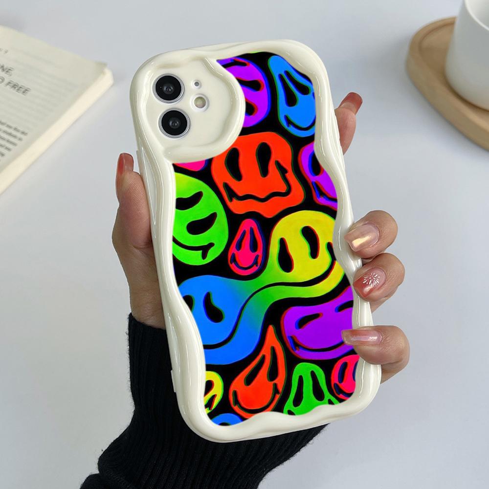 Ae88 Lovely Smiley Art Protective Phone Cases for Samsung S23 S24 Ultra A55 A14 A25 A13 Infinix Hot 40 Pro Tecno Spark 20C Wave TPU Back Cover