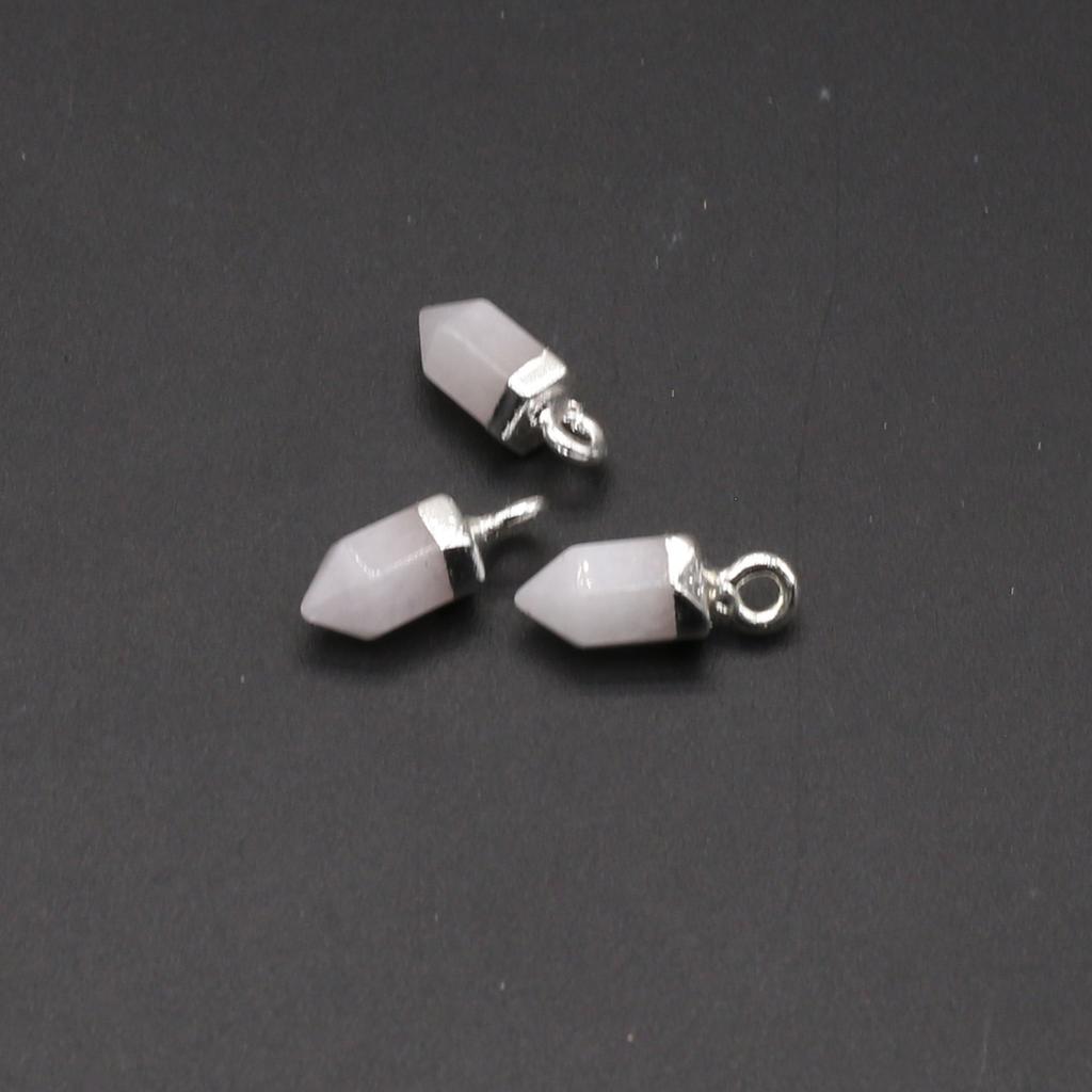 1 шт., маленькая подвеска из натурального камня с шестиугольным конусом, женские и мужские подвески для ювелирных изделий своими руками, аксессуары, подарки на День матери, Пасху, 5x13 мм