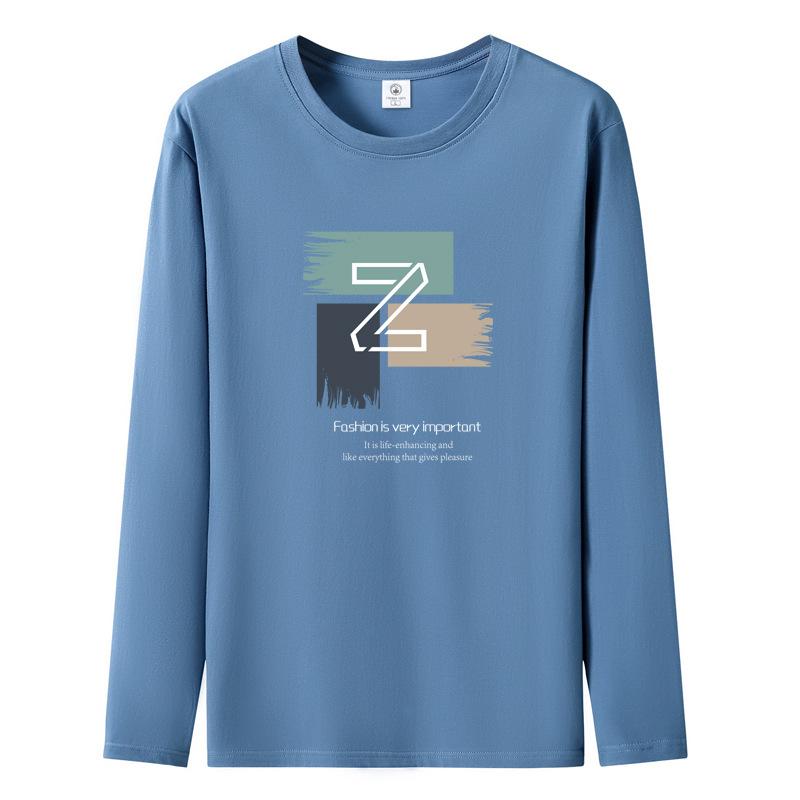 Men's Fashion Casual Long Sleeve O-Neck T-shirts and Tops