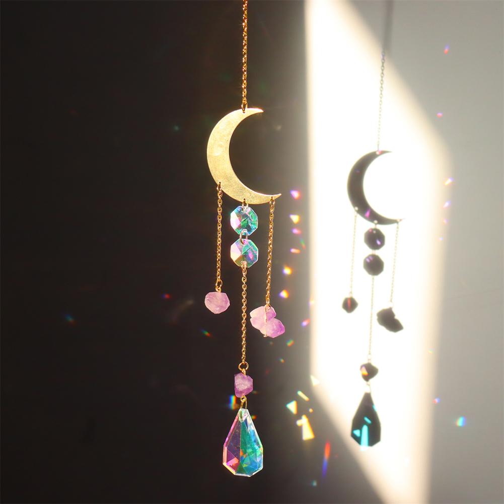 Rainbow Crystal Angel Chakra Sun Catchers Car Charm Pendant Wall Window Door Wind Chimes Hanging Ornaments Room Home Decor