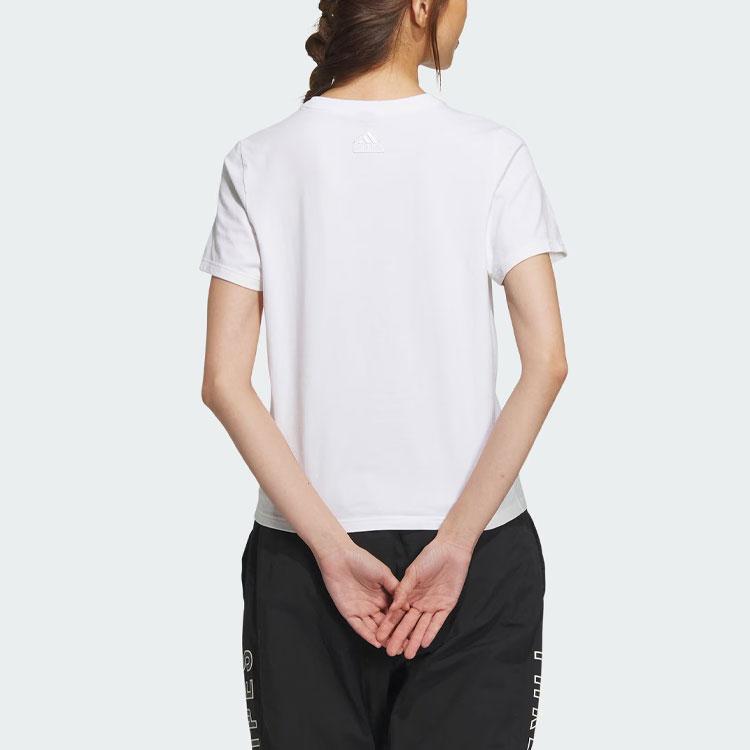 New Adidas Set in Sleeve T Shirt Women's White IZ3147