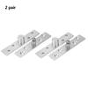2pcs 360 Degree Rotary Pivot Hinge Stainless Steel Rotating Door Hinge 95mm LongCentral Pivot