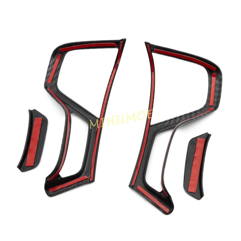 Carbon Fiber Car Steering Wheel Button Frame Trim For - Mitsubishi Pajero Sport Montero Sport L200 Triton