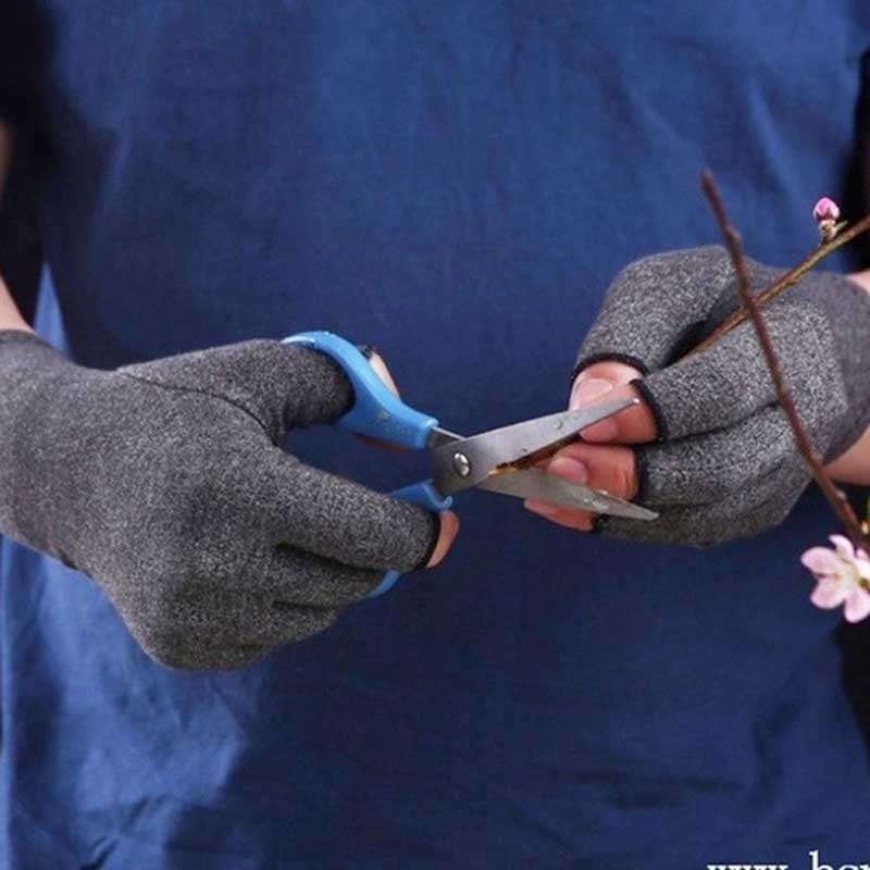 Unisex Therapy Gloves Compression Ease Muscle Tension Relieve Carpal Tunnel Aches Joint Pain Relief Half Finger Gloves