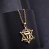 Chai Amulet David Star Men Pendant Necklace Gold Color Kabbalah Jewish Charms Religious Symbols Supernatural Jewelry
