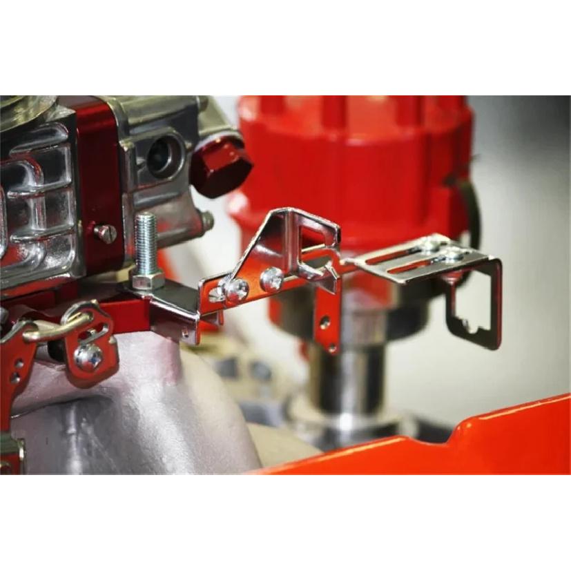 Throttle cable bracket Kickdown bracket, 2 throttle cable bracket Kickdown Chrome fit BBC Holley