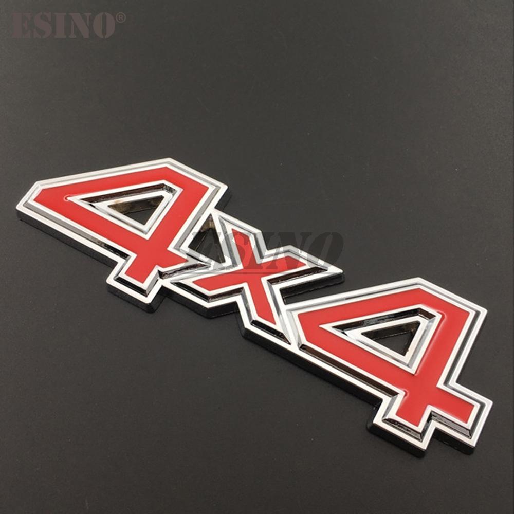 Car Styling 3D 4WD 4 Wheel Drive Offroad 4 x 4 Car Metal Alloy Trunk Adhensive Badge Body Tailgate Displaceme Emblem For Jeep ALT1