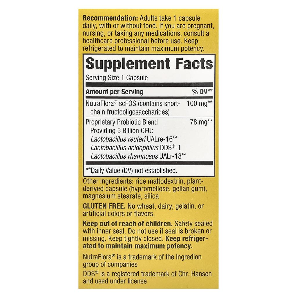Nature'S Way, Primadophilus® Reuteri Probiotic, 5 Billion CFU, 30 Capsules