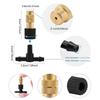 10pcs Brass Atomizing Nozzle, Irrigation Fittings Kit, 1/4in Connection Port Nozzle, for Garden, Irrigation, Greenhouse, Lawns