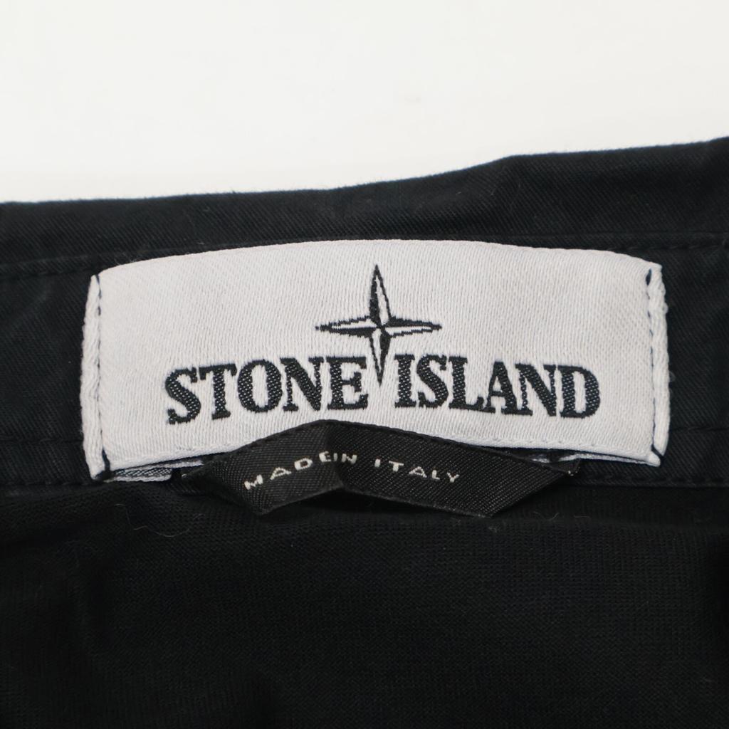 STONE ISLAND 661523765 One-point Embroidery Long Sleeve Tops M blackUsed