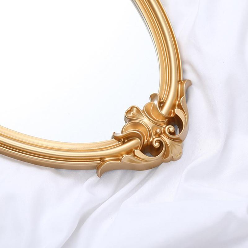 Винтажное зеркало для макияжа в золотой раме, декоративное настенное зеркало, маленькое скандинавское ретро-зеркало для макияжа, свадебный подарок