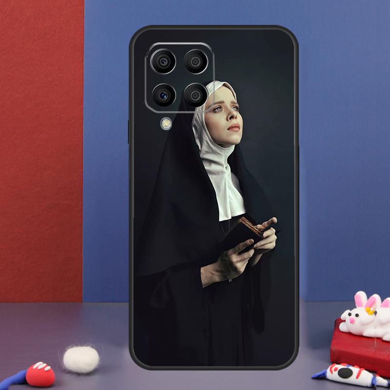 Sister Style Nun Sexy Girl Case For Samsung Galaxy M16 M06 M36 M56 M15 M11 M31 M21 M53 M13 M32 M52 M35 M55 M14 M34 M54