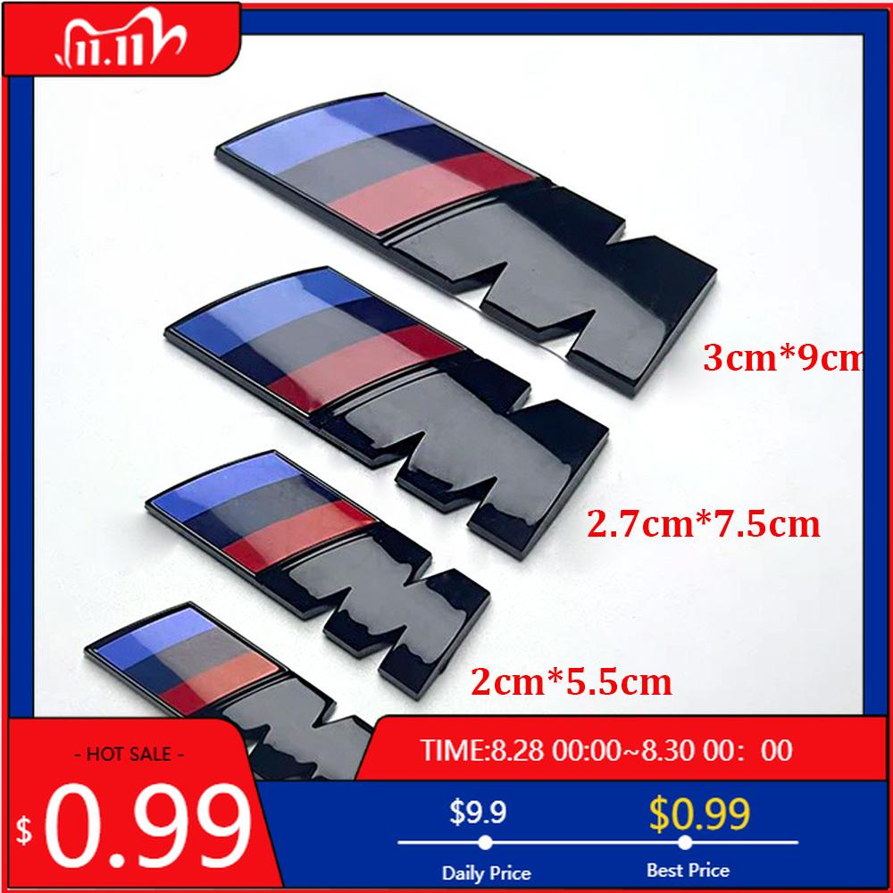 LLTXS1 Car Sticker BMW M Emblem 3D ABS Car Fender logo Rear Trunk Sticker For BMW E39 E46 E36 E90 G20 G30 E60 G22 F30 F20 X3 X5 X6 M Ac