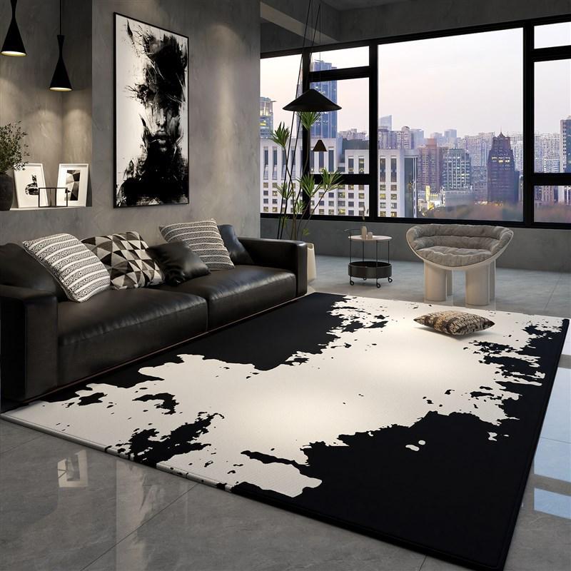 Высококлассный минималистичный ковер для гостиной: Большой, Нескользящий, Устойчивый к Пятнам Ковер для Дивана и Кофейного Столика